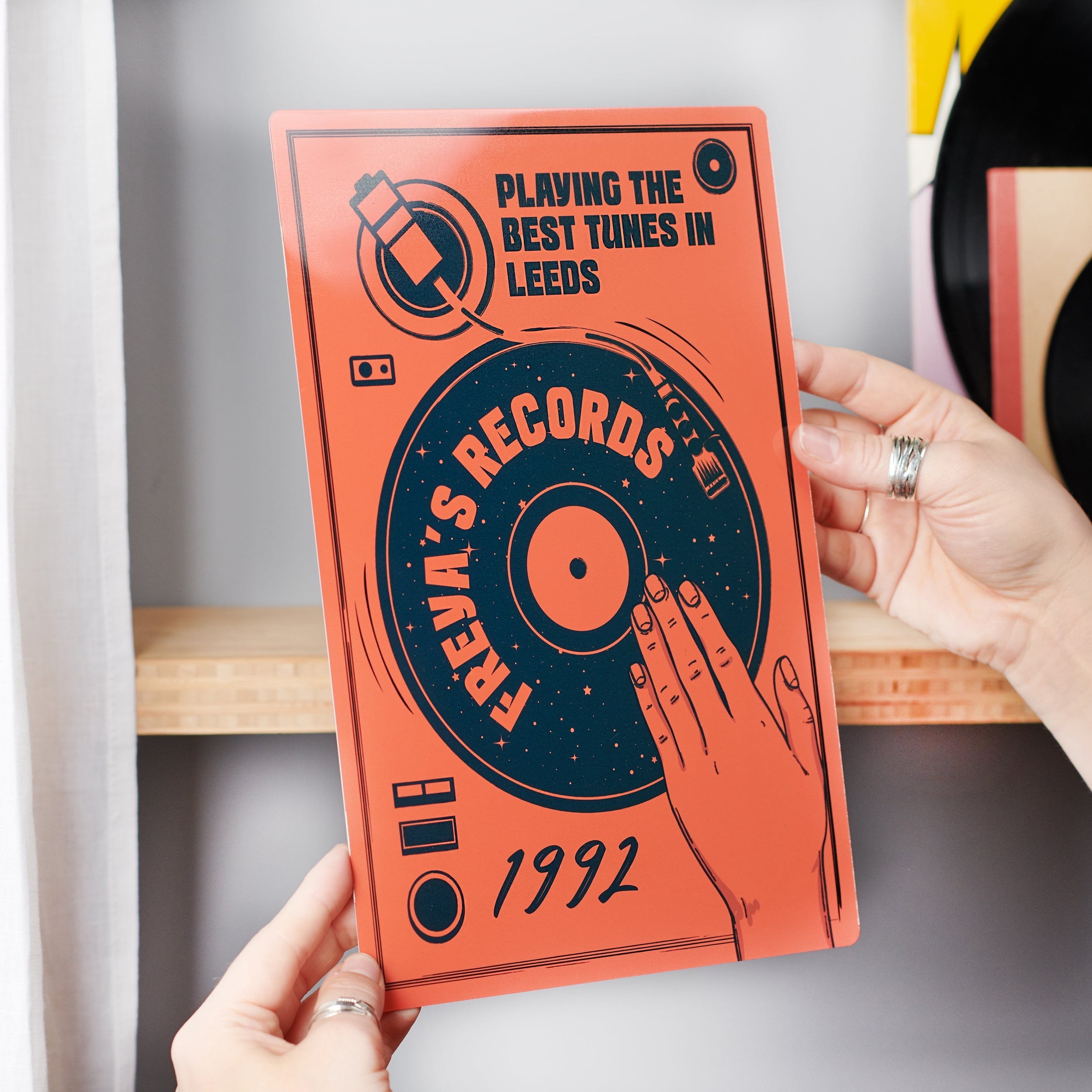 Oakdene Designs Home Decor Personalised Metal Record Music Sign