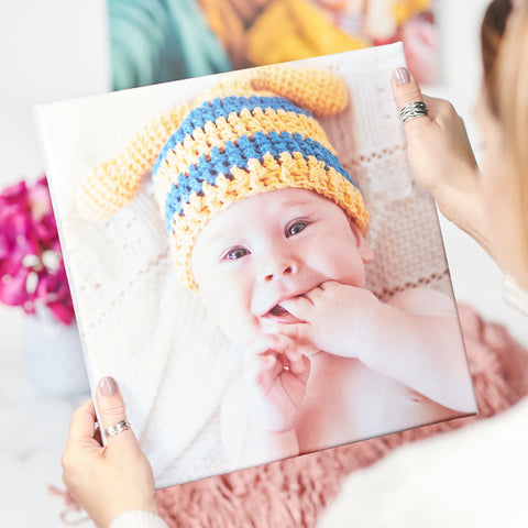 Oakdene Designs Home Decor Personalised New Baby Photo Canvas