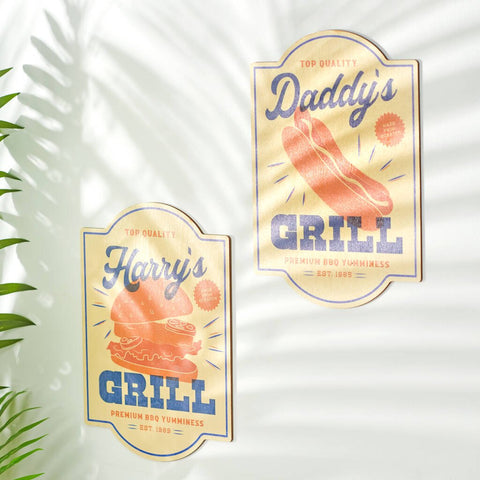 Oakdene Designs Home Decor Personalised Wooden BBQ Sign