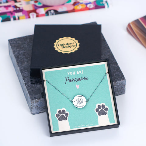 Oakdene Designs Jewellery Personalised Dog Breed Necklace