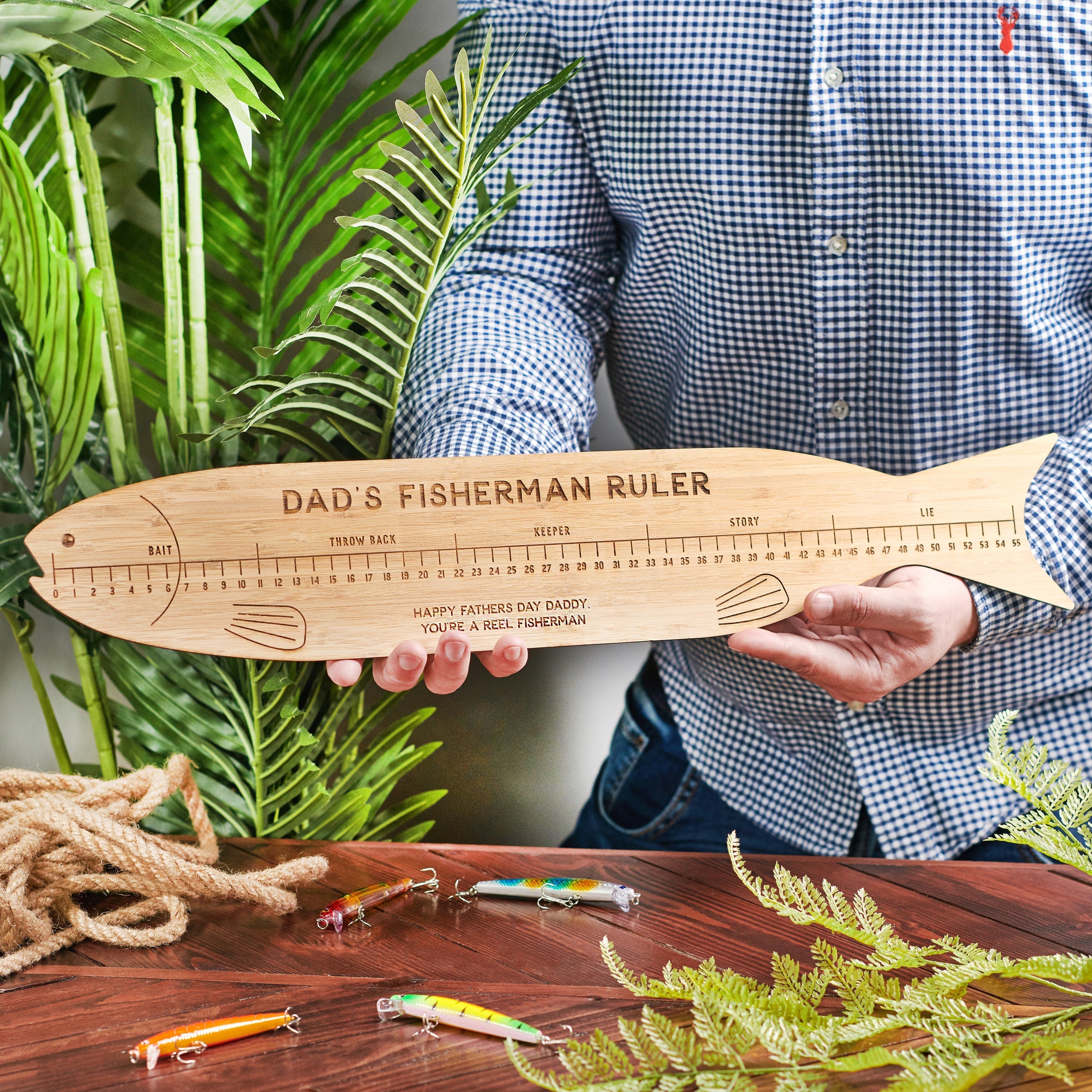 Personalised Bamboo Fisherman's Ruler | oakdenedesigns.com – Oakdene ...