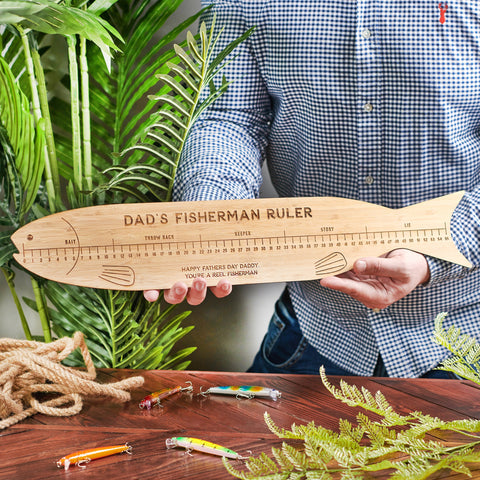 Oakdene Designs Keepsakes & Tokens Personalised Bamboo Fisherman's Ruler