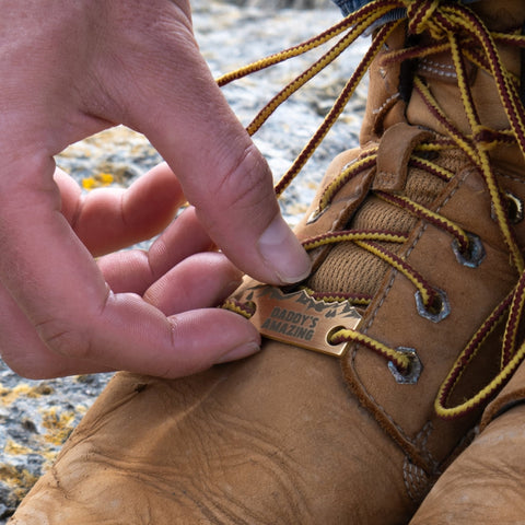 Oakdene Designs Keepsakes & Tokens Personalised Solid Brass Hiking Boot Shoe Tags