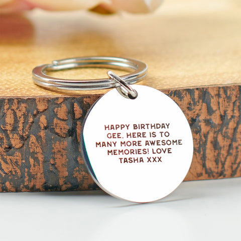 Oakdene Designs Keyrings Personalised Floral Star Sign Metal Keyring