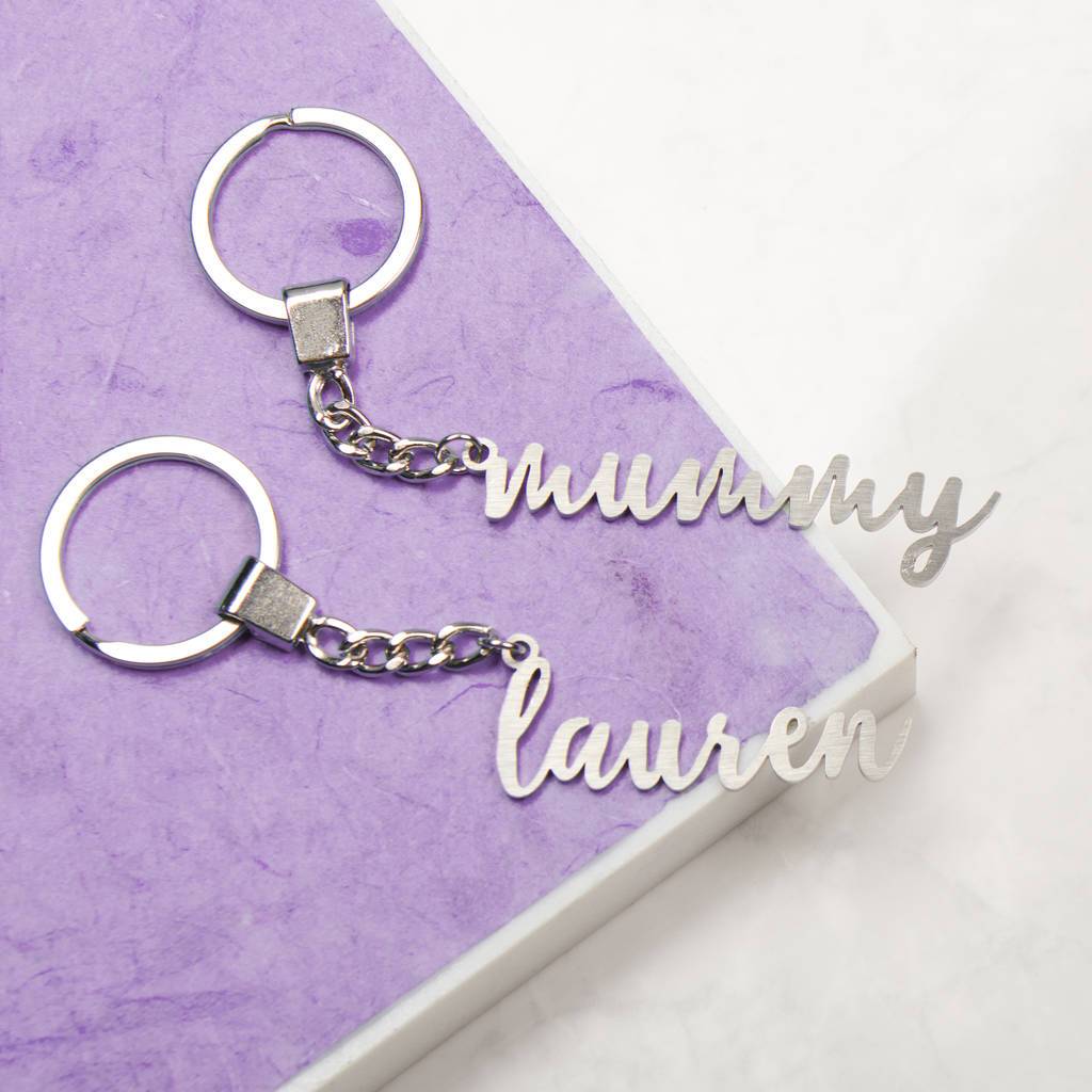 Oakdene Designs Keyrings Personalised Stainless Steel Name Keyring