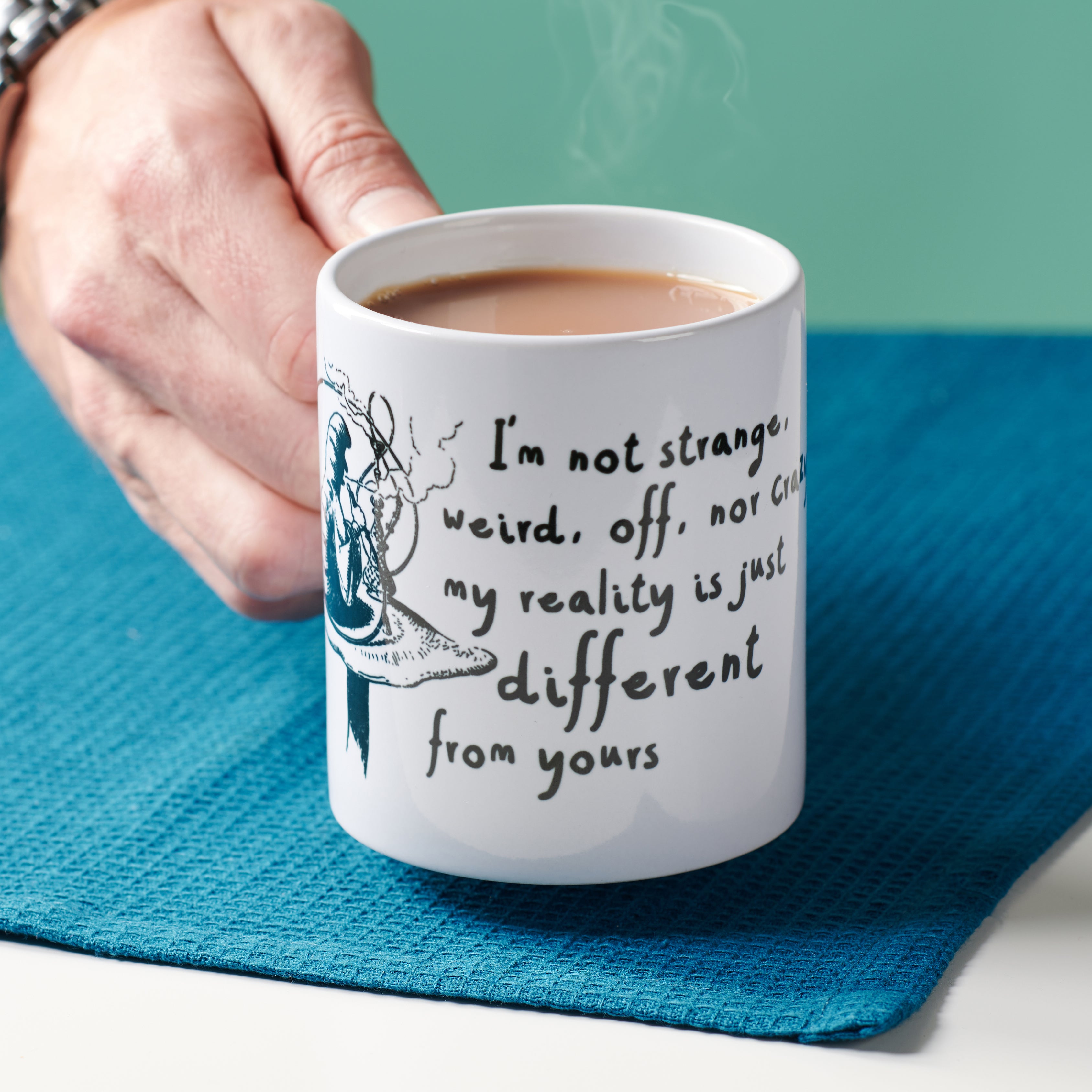 Oakdene Designs Mugs Alice In Wonderland 'I'm Not Strange' Mug