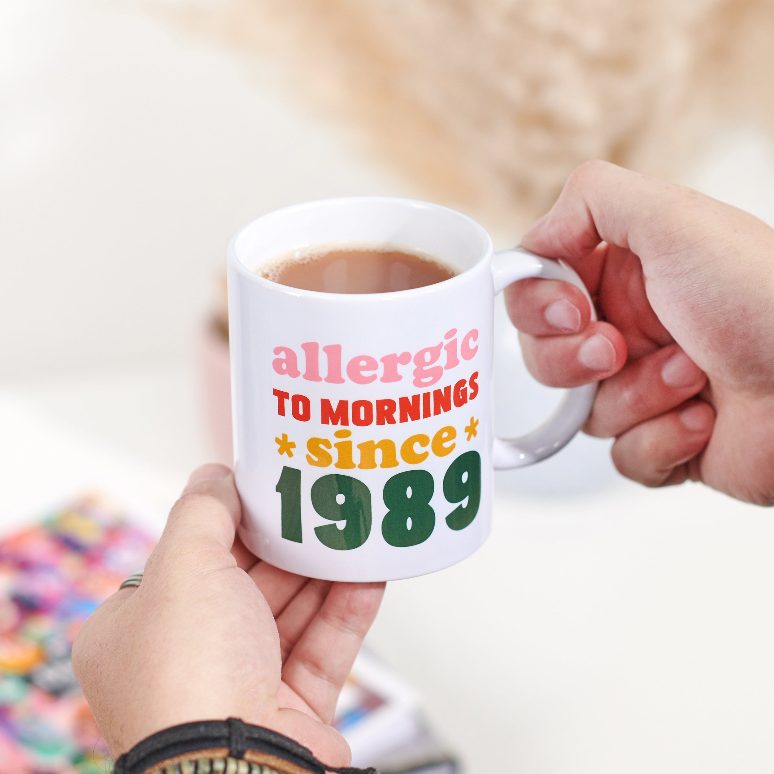 Oakdene Designs Mugs Personalised Allergic To Mornings Mug