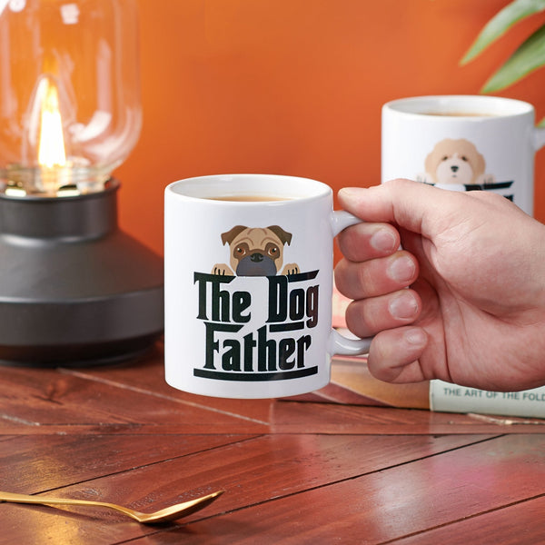 Rae Dunn #1 Dog Dad Ceramic Mug - 12 Oz Matte Black With Gold Ribbon, Father's Day Gift - View #6