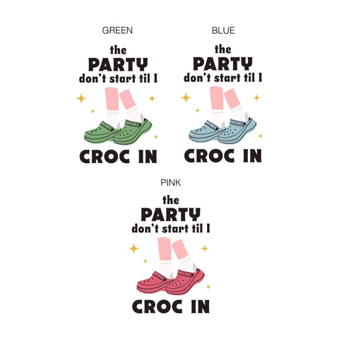 Oakdene Designs Mugs Personalised Funny 'The Party Don't Start' Croc Shoe Mug