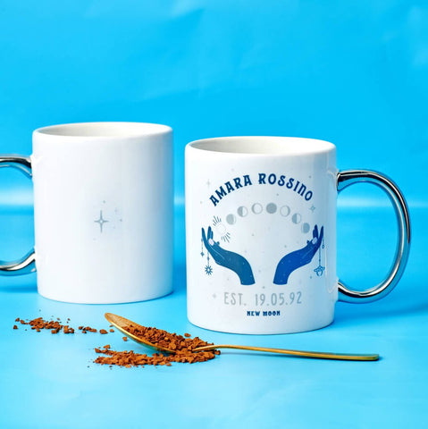 Oakdene Designs Mugs Personalised Metallic Moon Phase Mug