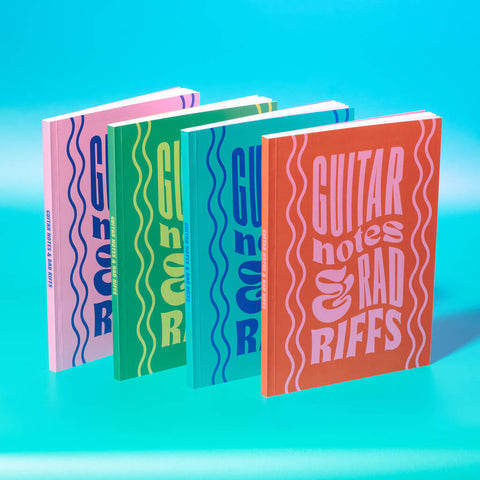 Oakdene Designs Notebooks Orange Guitar Notes And Rad Riffs Notebook