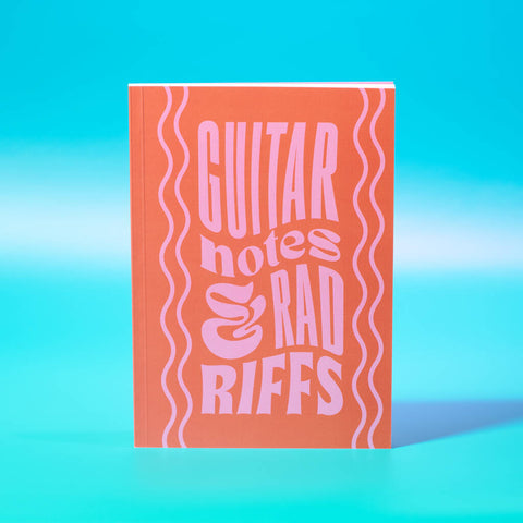 Oakdene Designs Notebooks Orange Guitar Notes And Rad Riffs Notebook