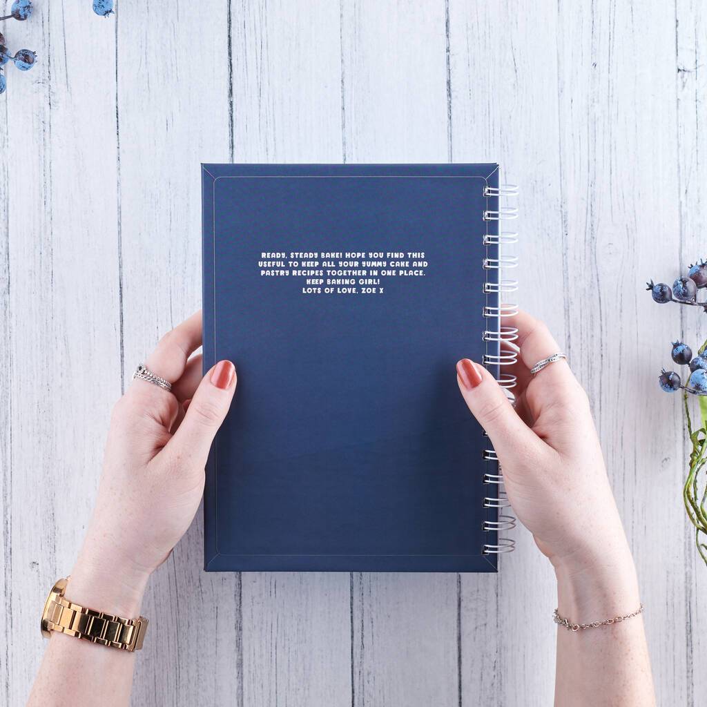 Oakdene Designs Notebooks Personalised Baking Recipe Notebook