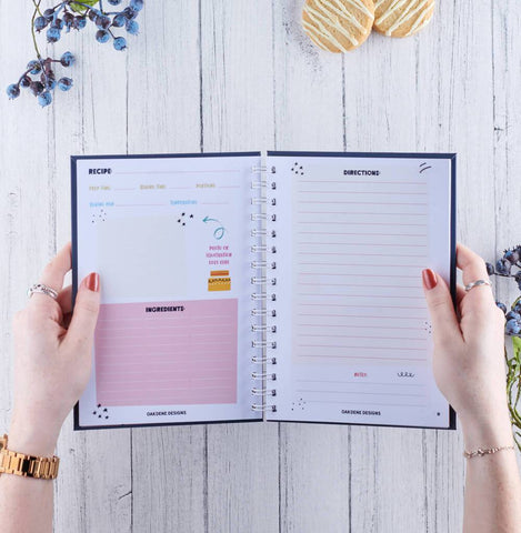 Oakdene Designs Notebooks Personalised Baking Recipe Notebook