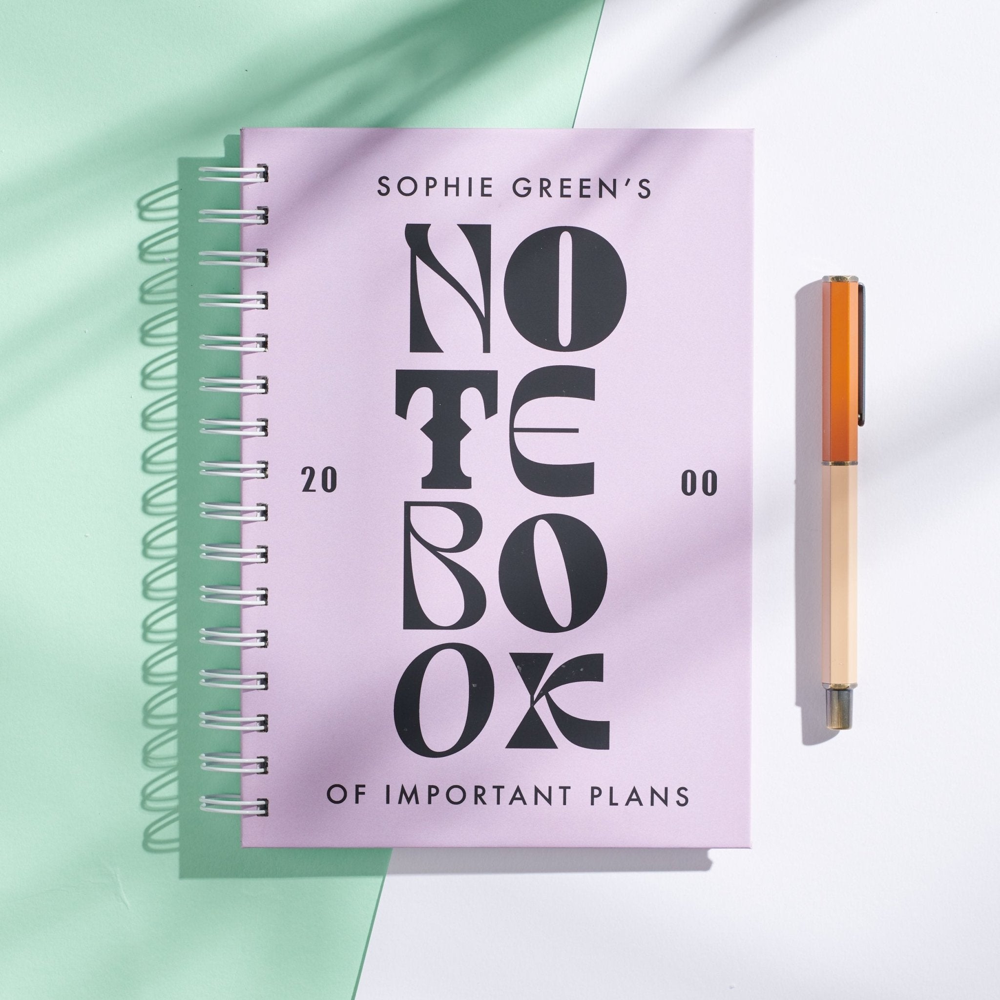 Fun Lettering For Notebooking Personalised Fun Typography Notebook | oakdenedesigns.com – Oakdene Designs