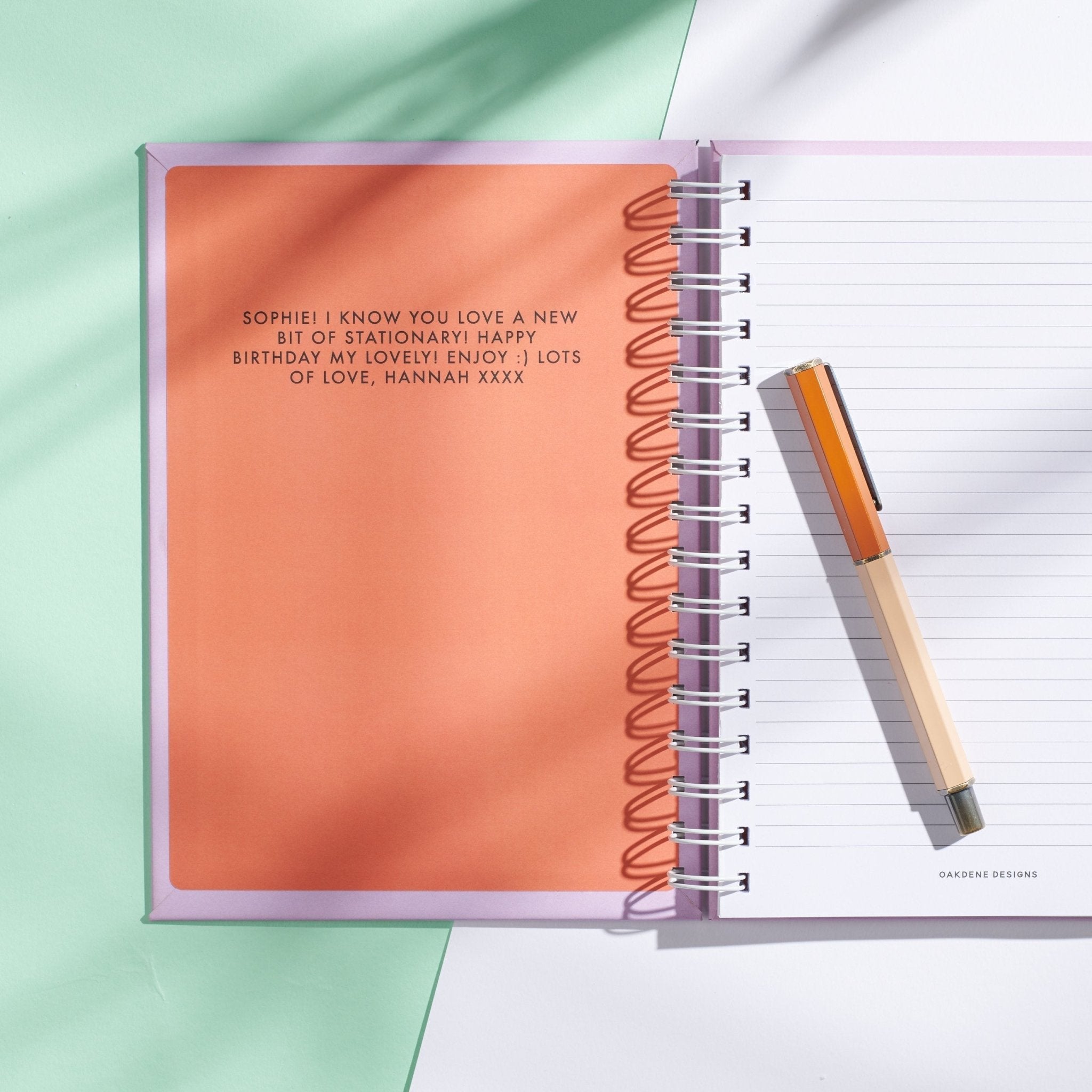Fun Notebook Design Personalised Fun Typography Notebook | oakdenedesigns.com – Oakdene Designs