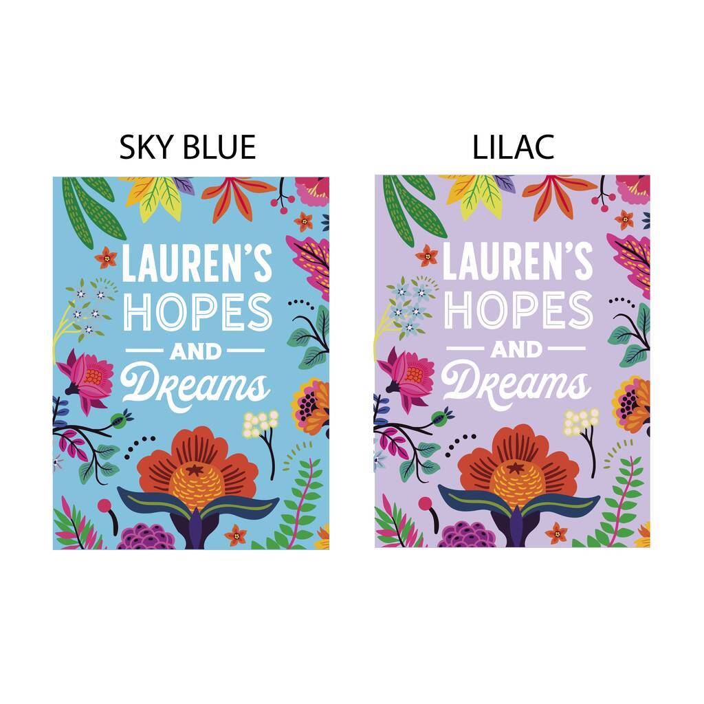 Oakdene Designs Notebooks Personalised Hopes And Dreams Notebook