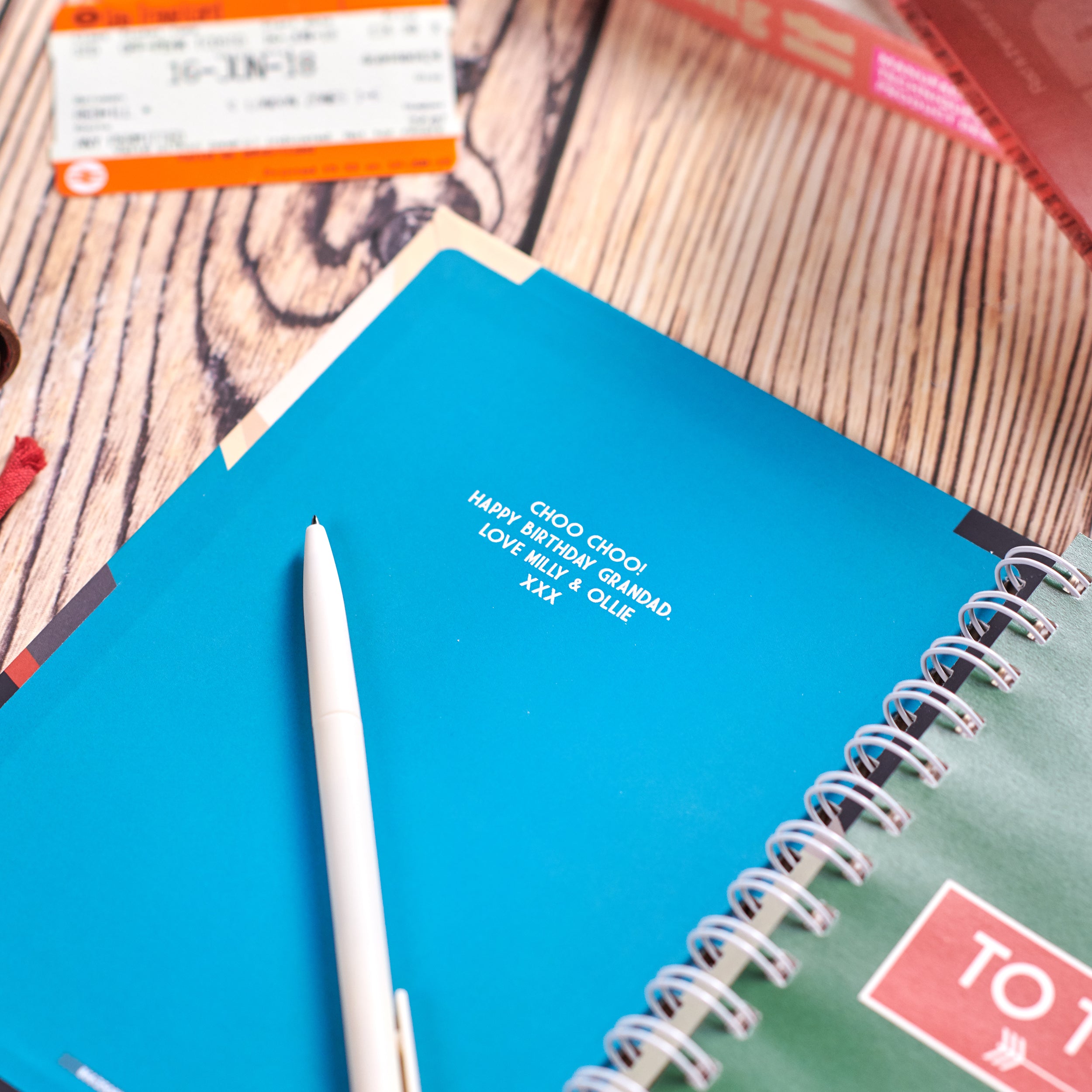 Oakdene Designs Notebooks Personalised Train Spotting Journal Notebook