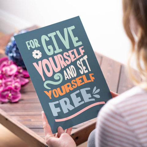 Oakdene Designs Prints 'Forgive Yourself' Positive Typography Print