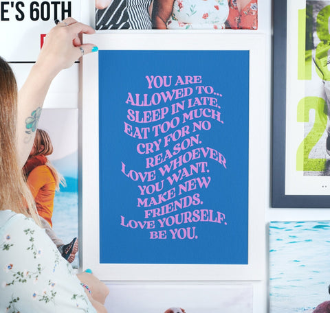 Oakdene Designs Prints Mindful You Are Allowed To Print