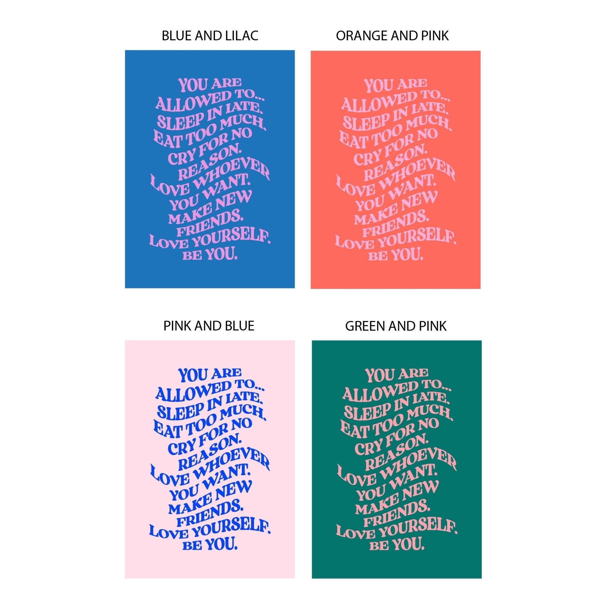 Oakdene Designs Prints Mindful You Are Allowed To Print