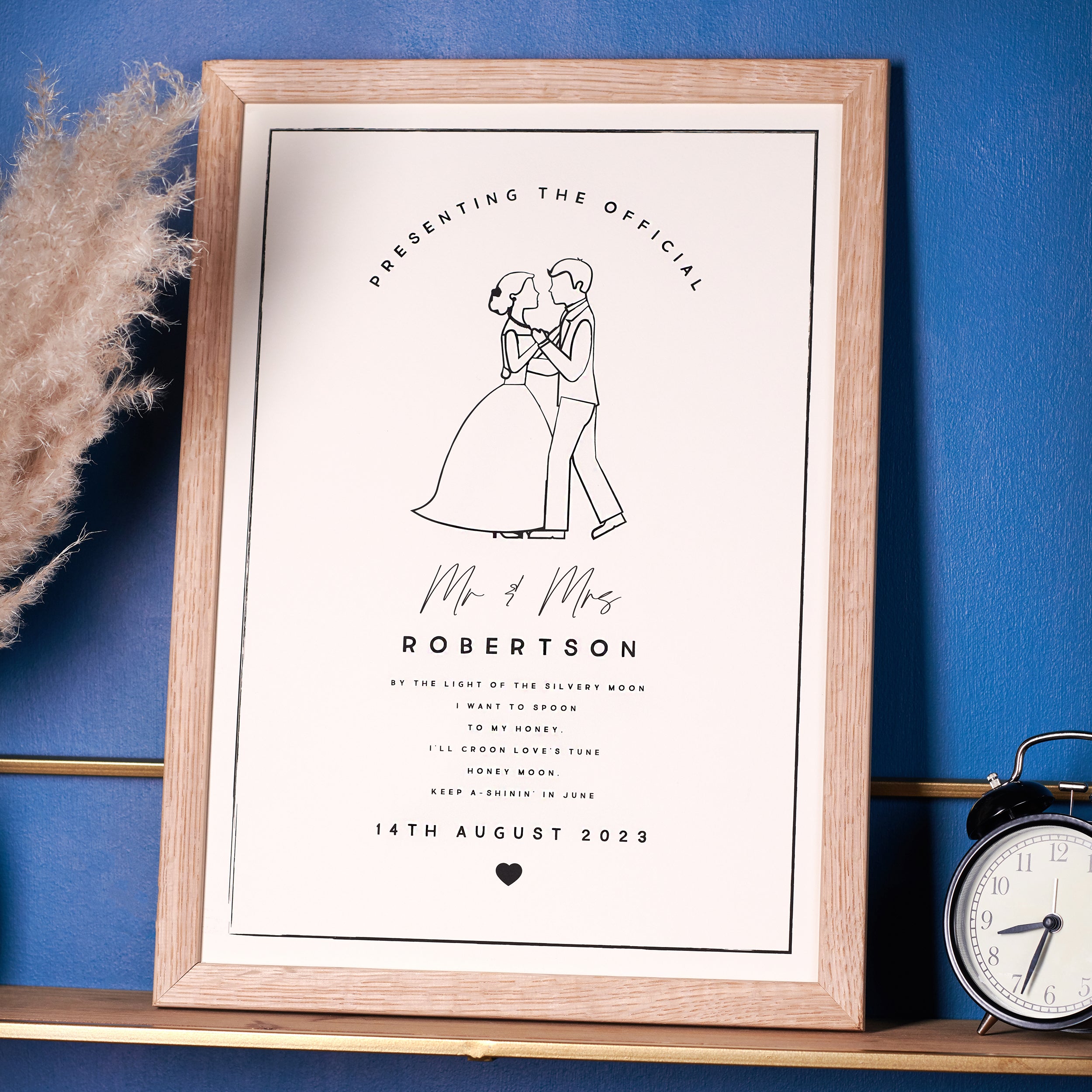 Oakdene Designs Prints Personalised Couples First Dance Wedding Print
