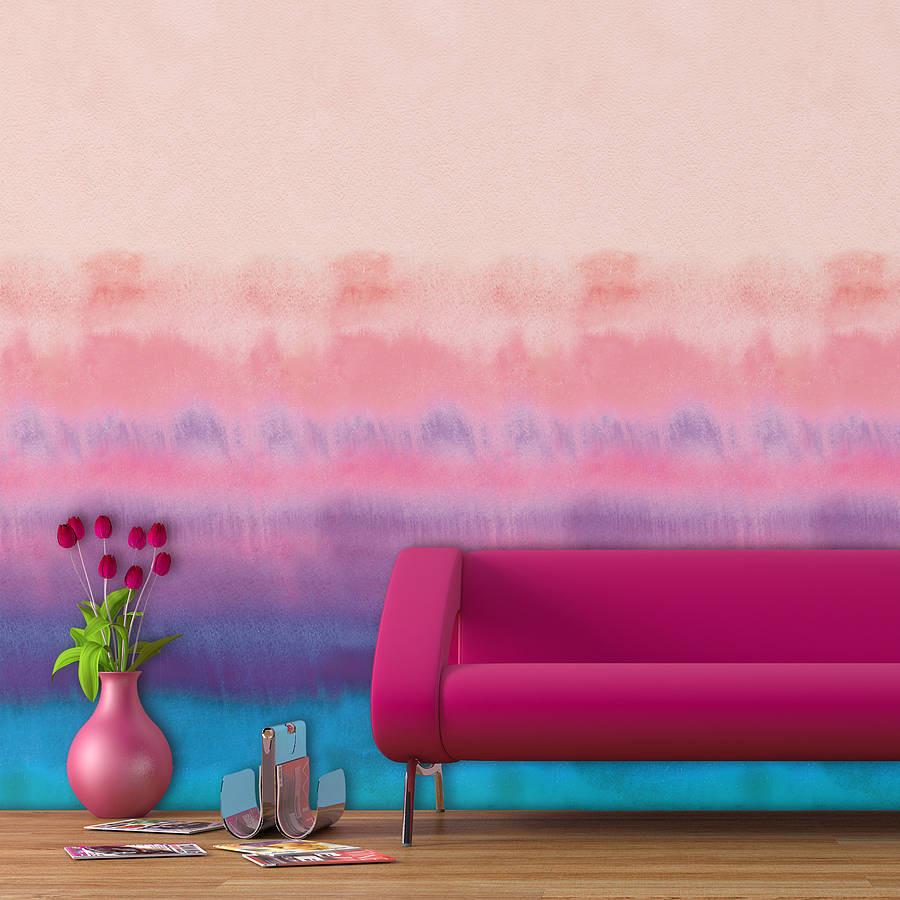 Oakdene Designs Wallpaper / Murals Rainbow Watercolour Self Adhesive Wallpaper