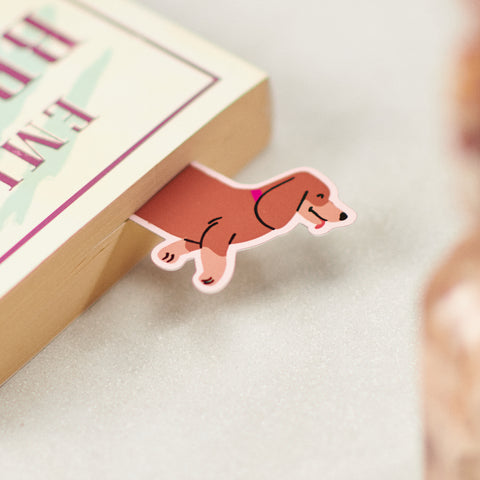 Personalised Metal Sausage Dog Bookmark