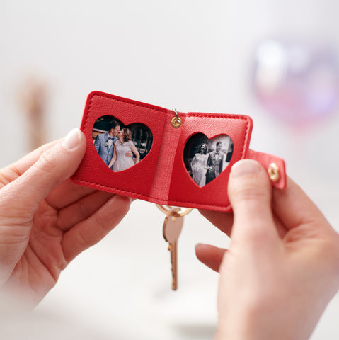 Personalised Couples Anniversary Photo Keyring Book