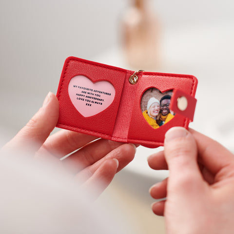 Personalised Couples Anniversary Photo Keyring Book