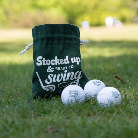 Personalised 'Trust The Swing' Golf Balls In A Bag