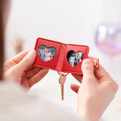 Personalised Couples Anniversary Photo Keyring Book