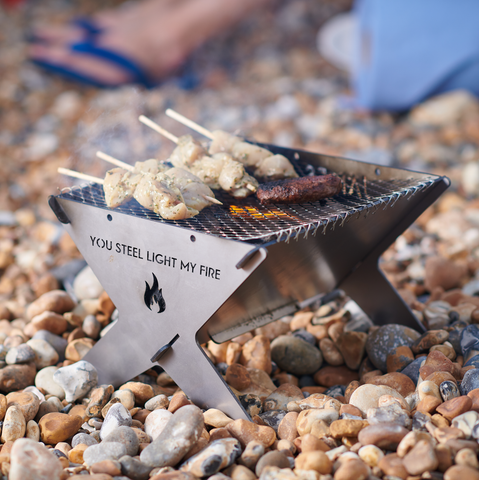 Personalised Couples 11th Steel Anniversary Fire Pit