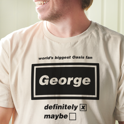 Personalised World's Biggest Oasis Fan Name T Shirt