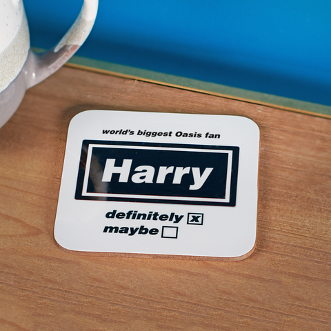 Personalised World's Biggest Oasis Fan Name Coaster