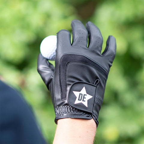 Personalised Men's Black Initial Golf Glove