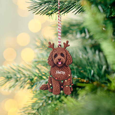 Personalised Cockapoo Christmas Decoration