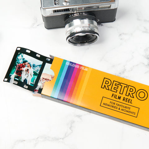 Personalised Retro Film Reel Metal Photo Print