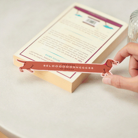 Personalised Metal Sausage Dog Bookmark