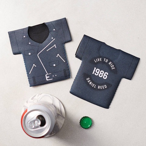 Personalised Biker Jacket Can Cooler