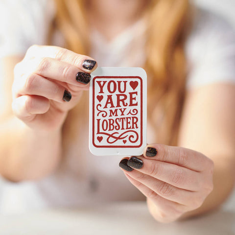 Personalised Couple's Lobster Keepsake In A Tin