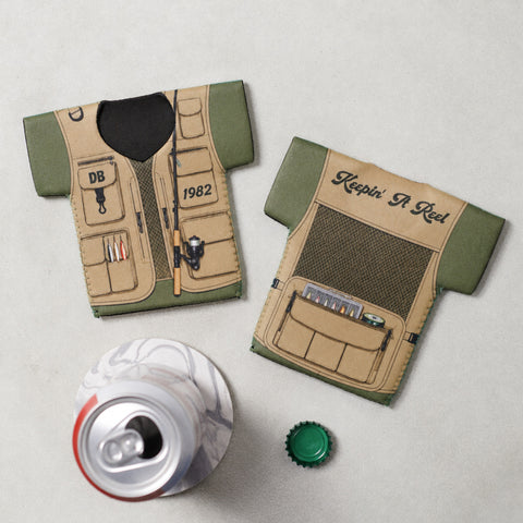 Personalised Fishing Shirt Can Cooler