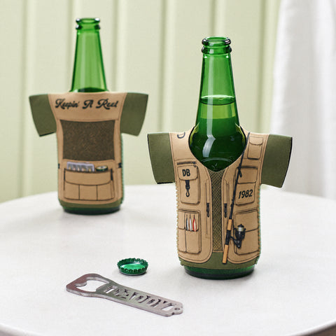 Personalised Fishing Shirt Can Cooler