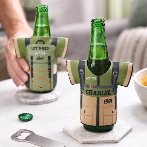 Personalised Hiking Shirt Can Cooler