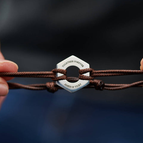 Personalised Men's Infinity Date Sterling Silver Bracelet