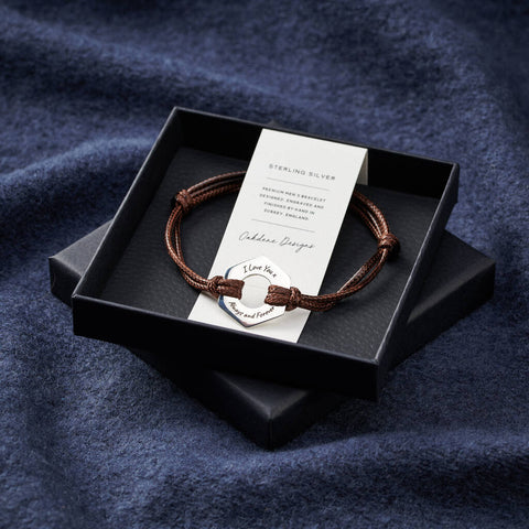 Personalised Men's New Baby Sterling Silver Bracelet