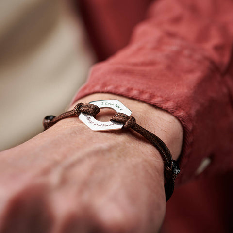 Personalised Men's Sterling Silver Bracelet