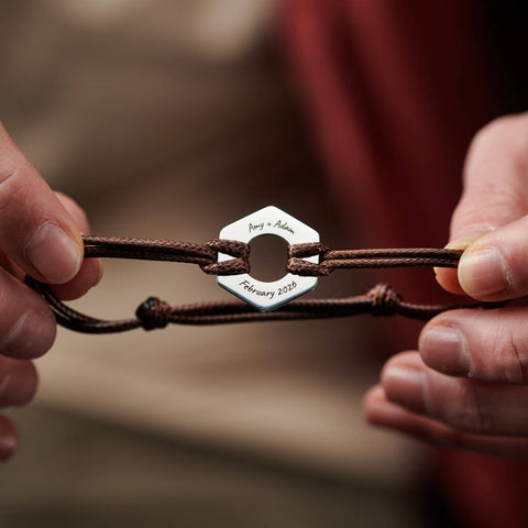 Personalised Men's Sterling Silver Bracelet