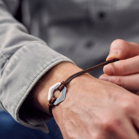 Personalised Men's Twenty Five Year Anniversary Sterling Silver Bracelet