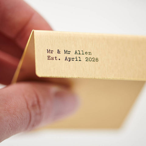 Personalised Miniature Brass Photo Print